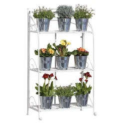 Three-tier Highbury Folding Metal Plant Stand -US Garden Supplies Sales 2024 G2663 5
