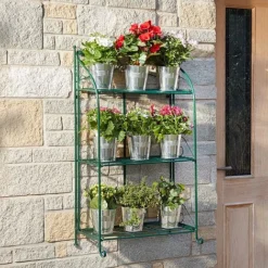 Three-tier Highbury Folding Metal Plant Stand -US Garden Supplies Sales 2024 G3438 6
